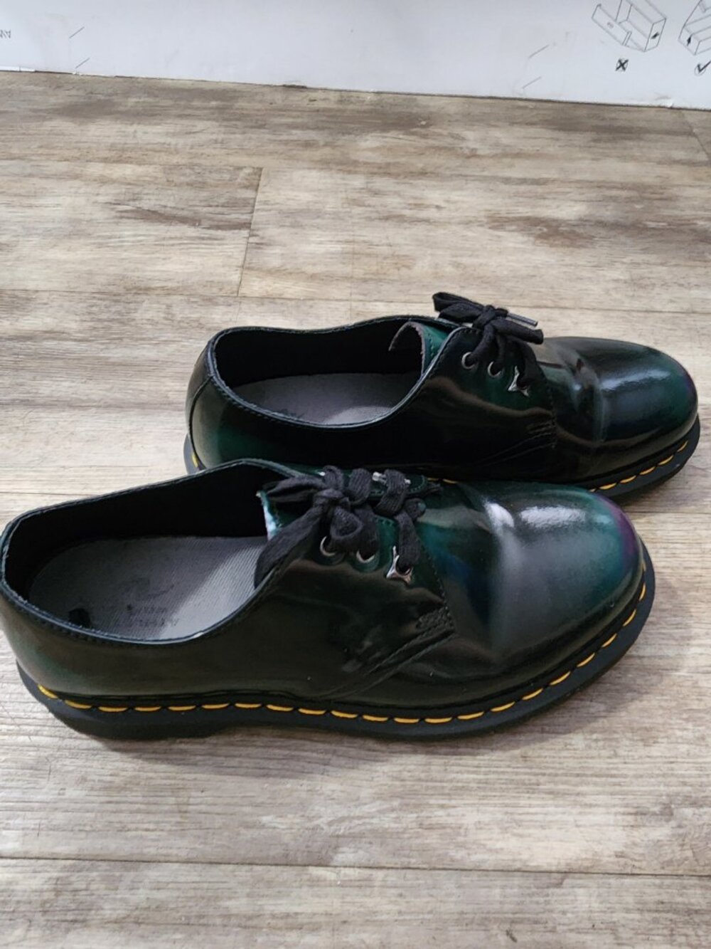 Vegan 1461 Gloss Oxford Shoes in Black | Dr. Martens - Picture 2 of 4